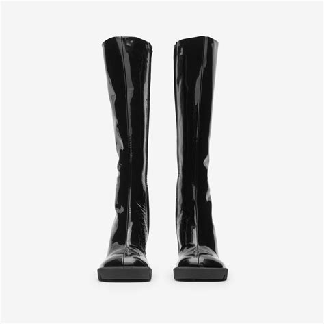 burberry vaughan boots|Leather Stride Boots in Black .